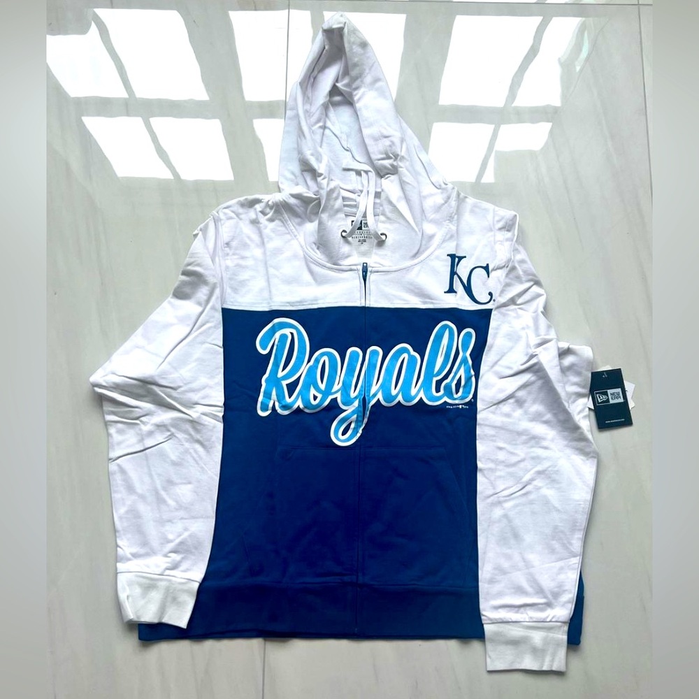 New Men’s Kansas City Royals light Blue & White Hoodie size 2X with tags MSRP$50